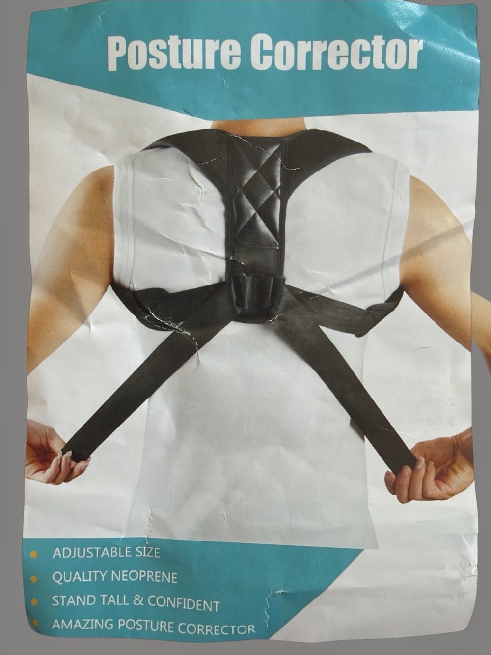 Adjustable Posture Corrector Upper Back Shoulder Support Brace Black One Size